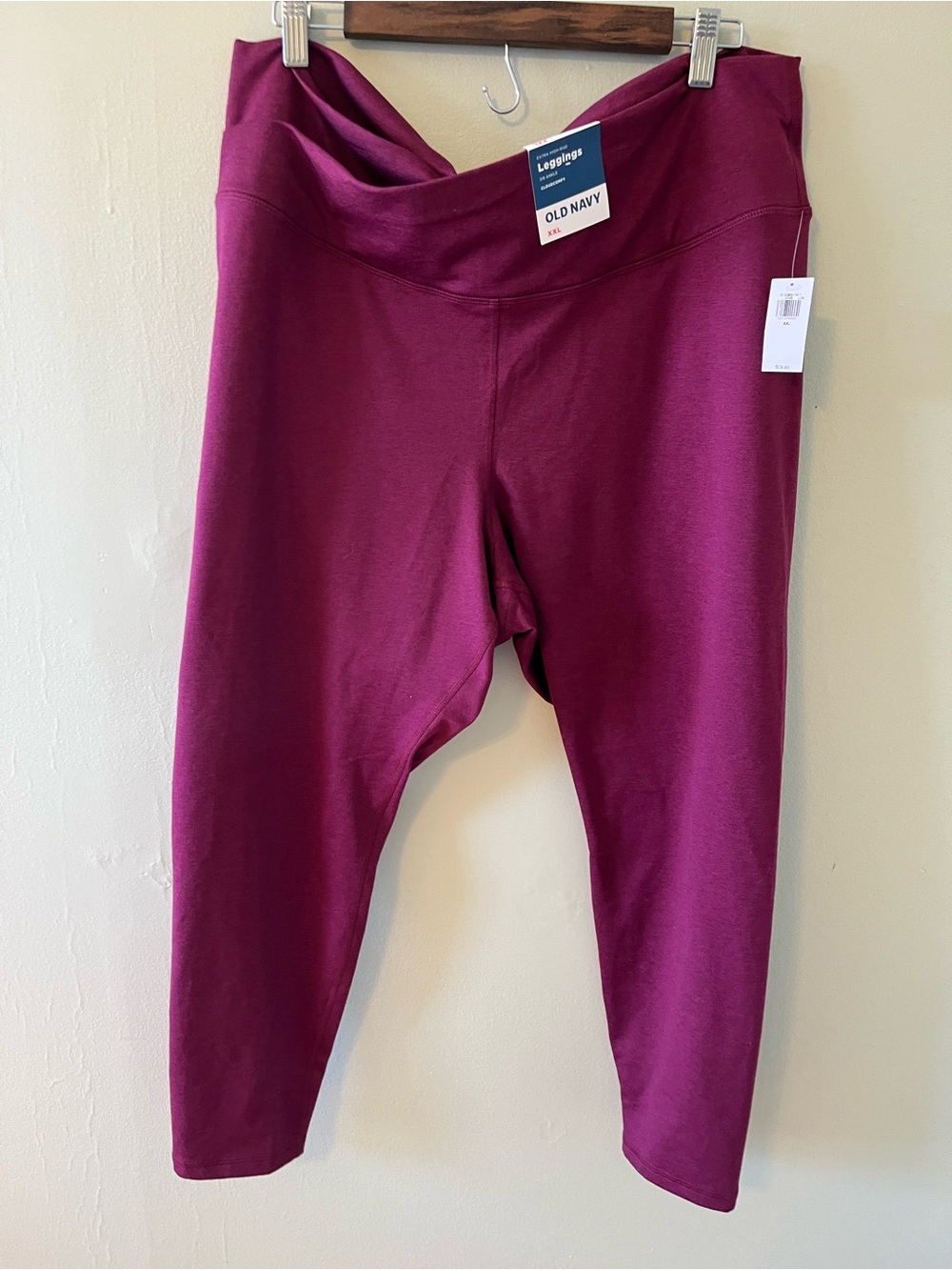 Old Navy Women’s Plum Fold-Over Waist Leggings - Deep Berry